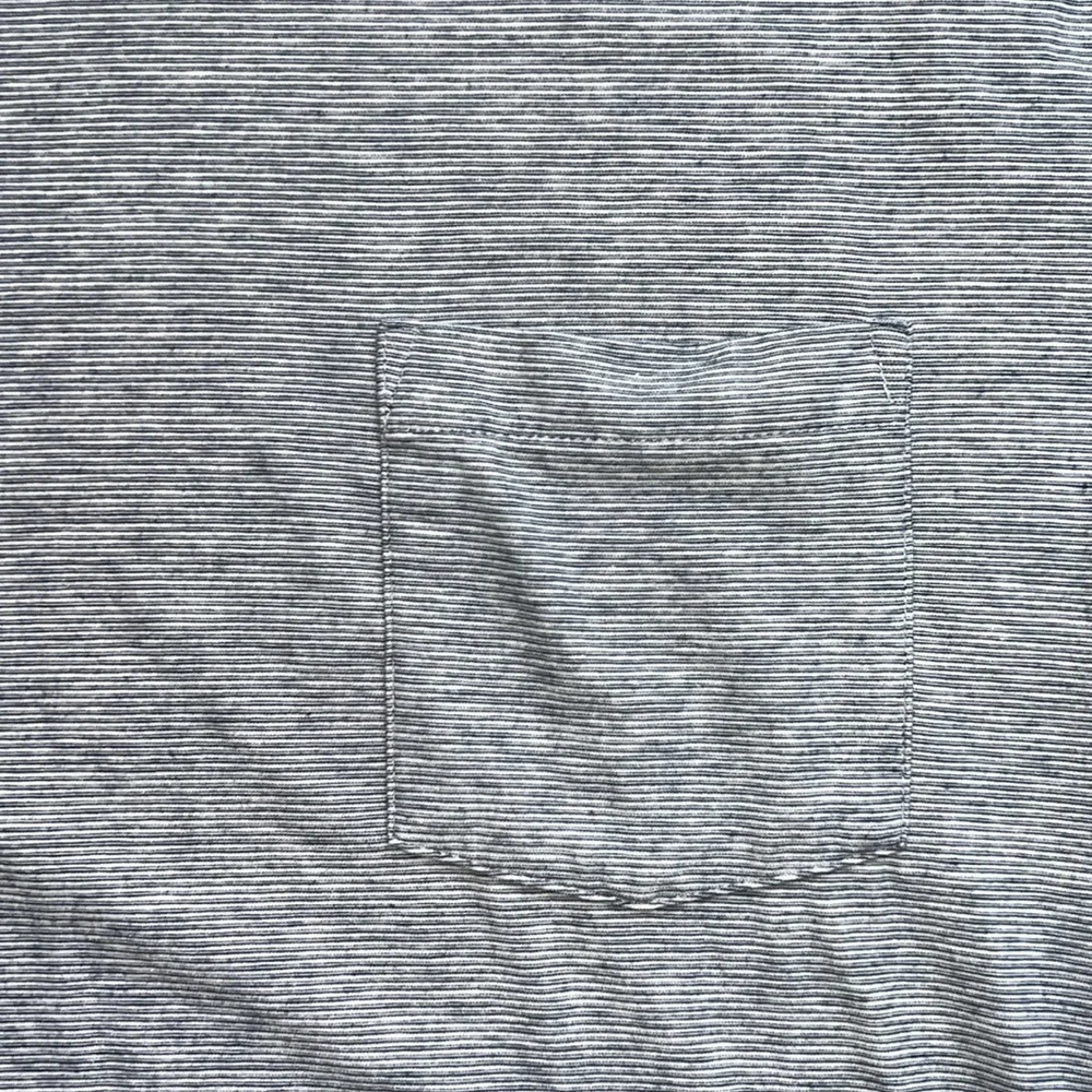 Vineyard Vines Heather Gray Subtle Stripe Short Sleeve Island T Shirt Size M - Picture 3 of 5